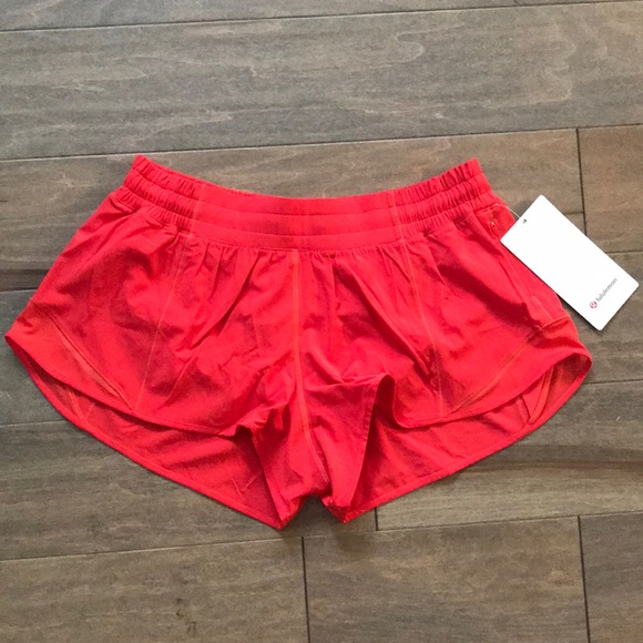 lululemon athletica Pants - Hotty Hot LR Shorts in Carnation Red